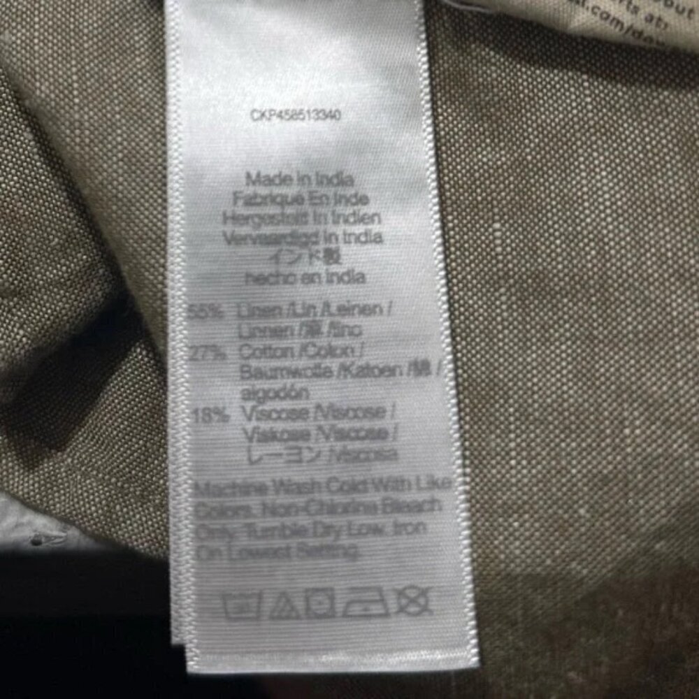 MADEWELL LINEN BUTTON FRONT BABY DOLL DRESS AL713 - Small - Picture 7 of 7